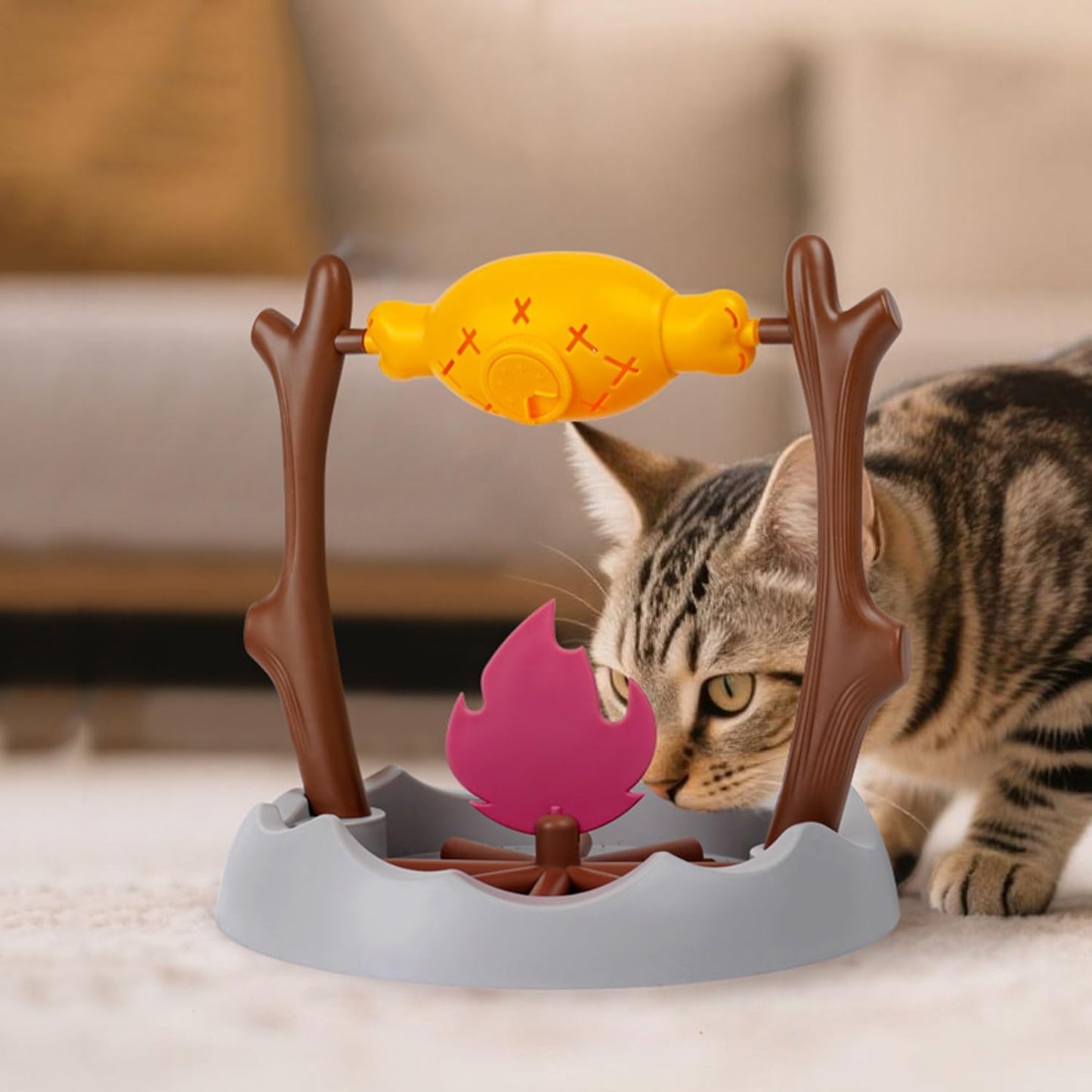 Interaktiver Leckerli-Puzzle-Futterspender für Katzen