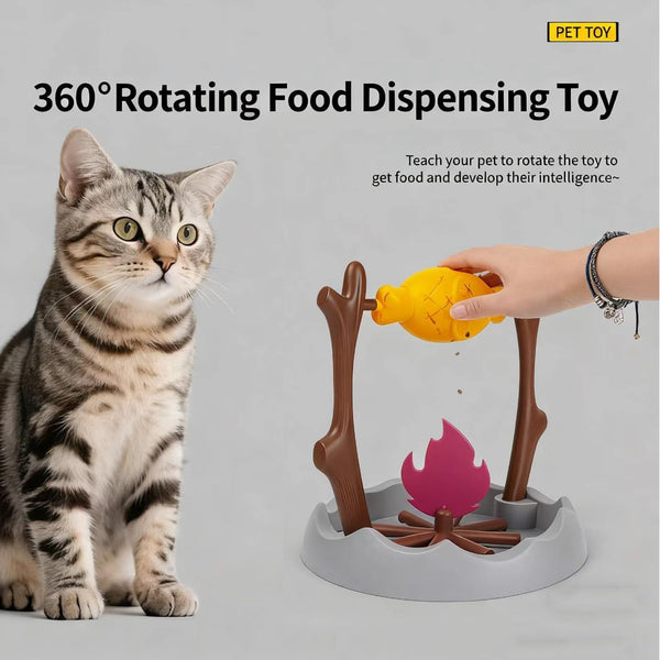 Interaktiver Leckerli-Puzzle-Futterspender für Katzen 